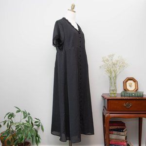 Size 18W Black Polkadot Midi/Maxi Dress
